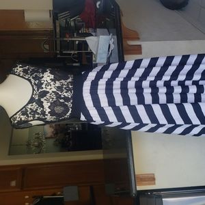 Maxi black and white dress